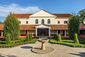 Wiedergebauter römischer Wohnhaus Villa Borg in der Stadt Perl im saarländischen Landkreis Saarbrücken Deutschland