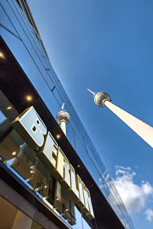 Alexanderplatz Germany Drucke: Reflection, TV Tower, Alexanderplatz, Berlin, Germany