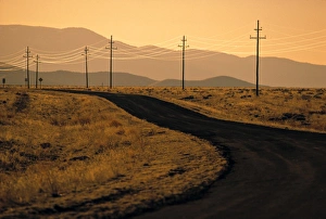 California Desert Scenes Drucke: Road in Desert