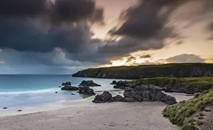 Scottish High Country Landscapes Drucke: Sango Sands, Durness, Sutherland, Scotland, United Kingdom