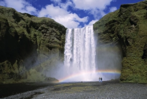 Waterfall In Iceland Drucke: Skogafoss Waterfall