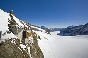 Sphingsternbeobachtungsstation und Aletscher Gletscher, Jungfrau-Oberlandpunkt Europas im Grünewald bei Bern