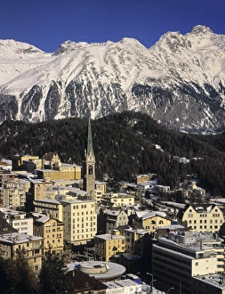 Swiss Mountains Landscape Drucke: St. Moritz