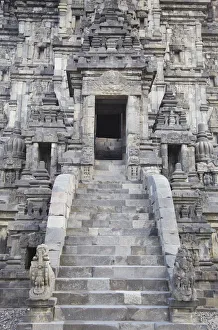 UNESCO World Heritage Site Indonesia Drucke: Steps of Shiva Temple, Prambanan, Java, Indonesia