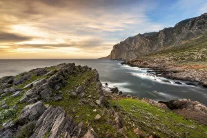 Italian Island Getaway Drucke: Sunset in Punta Libeccio, Marettimo, Egadi island, Trapani, Sicily, Italy, Europe