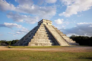 Mayan Ruins Mexico Drucke: Temple of Kukulkan, El Castillo, Chichen Itza, Yucatan, Mexico
