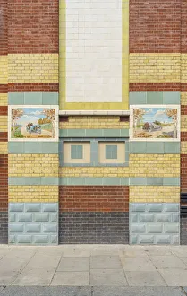 Fassade mit Mosaik von der Michelin-Haus in Südkensington im Londoner England