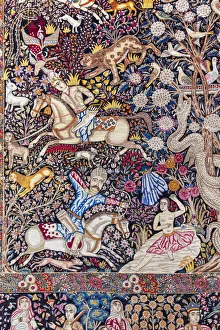 Traditioneller persischer Teppich im Iranianischen Teppichmuseum in der iranischen Hauptstadt Teheran