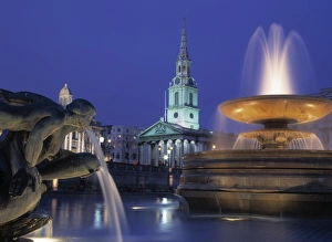London Landmarks Tourist Attractions Drucke: Trafalgar Square