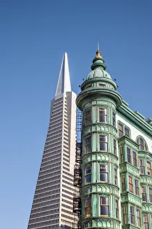 Drucke von Transamericapyramide und Columbusturm in San Francisko Kalifornien Vereinigtes Königreich Architektur In San Francisco Drucke: Transamericapyramid und Columbusturm in San Francisco Kalifornien Vereinigte Staaten