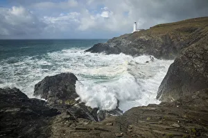 Drucke von Tretoskopf Leuchtturm von Padstow in Kornwall im Vereinigten Königreich Padstow Drucke: Tretoskopf Leuchtturm von Padstow in Kornwall im Vereinigten Königreich