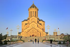 Ivan Vdovin Photography Drucke: Tsminda Sameba (Trinity) cathedral, Tbilisi, Georgia
