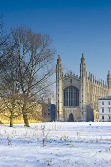 Cambridge Drucke: Vereinigtes Königreich, England, Cambridge, King's-College-Kapelle von The Backs