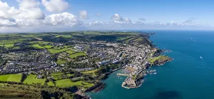 Drucke von Vereinigtes Königreich, Devon, Norddeutschland Küste , Ilfracombe , Luftaufnahme über die Stadt Bilder Datiert 2017 August: Vereinigtes Königreich, Devon, Norddevon-Küste, Ilfracombe aus der Luft über die Stadt