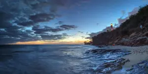 Die USA, Hawaii, Oahu und der Stadtteil Honolulu mit dem berühmten Diamantkopf-Fernsichtturml (Diamond Head Lighthouse)