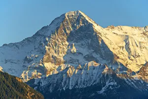 Blick vom Beatenberg auf den Eiger im Berner Oberland in der Schweiz
