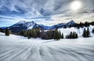 Tyrol Alps Scenery Drucke: View at Breitenberg, Aggenstein and Einstein, Tannheim valley, Allgau, Tyrol, Austria