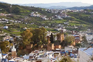 Chefchaouen Morocco Drucke: View over Chefchaouen, Morocco