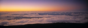 Cloudy Morning Scene Drucke: View over clouds at Dawn