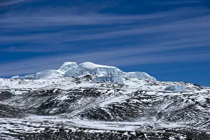 Tanzania Travel Destinations Drucke: The view of the Eastern Icefields from Gillmans Point, Mount Kilimanjaro, Tanzania