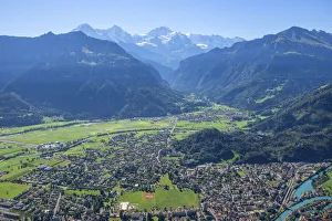Eiger Mountain View Drucke: View from Harder Kulm at Interlaken and Eiger