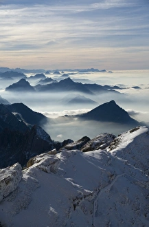 Appenzell Innerrhoden Switzerland Drucke: View from the mount Santis (2502 m)