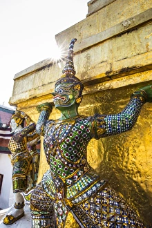 Das Wat Phra Kaew (Schatz des grünen Buddhas), Bangkok, Thailand