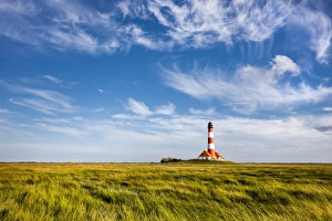 Eiderstedt Peninsula Germany Drucke: Westerhever lighthouse, Eiderstedt peninsula, Northern Frisia, Schleswig-Holstein