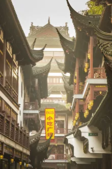 Chinesisch Drucke: Yu Yuan Gärten, Schanghai, China