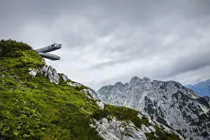 Gipfel der Zugspitze und Aussichtsplattform, Zugspitze im Wetterstein-Gebirge