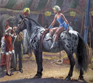 Verwandte Bilder Drucke: Elsie auf Hassan - Laura Knight