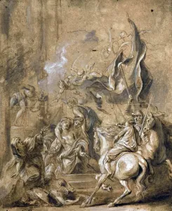 Drucke von Künstler : Dyck, Anthony van (nach) - Titel : Die Wandlung des Geistes - Datum : N/A - Ursprüngliche Medien und Größe: Öl and Seppia auf Papier 23,8 x 19,7 Anthony Van Dyck Drucke: Die Wandel der Seele