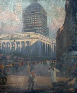 Bildende Kunst Drucke: Blick auf das Ratshaus in Nottingham von Südparade