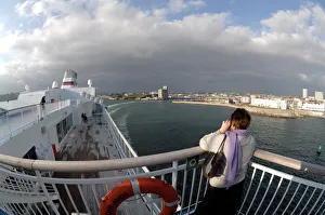 Fahrtkarte der Fähre Pont-Aven von Britannia Airways über die Atlantikbrücke vom Hafen in Plymouth nach Roscoff