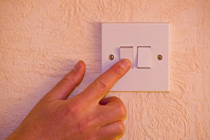Electricity Supply Drucke: flicking a light switch