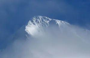 Swiss Alps Mountains Drucke: The summit of the Eiger mountain is pictured in Wengen