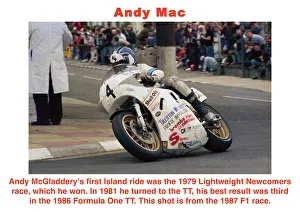Retro Motorcycle Images Drucke: EX TT 1986 McGladdery