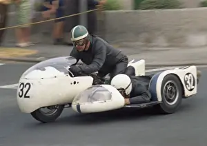 Geld Drucke: Bil Lomans und Konrad Monei (Winderick BSA) 1970, fünfzig Sattelzug-TT