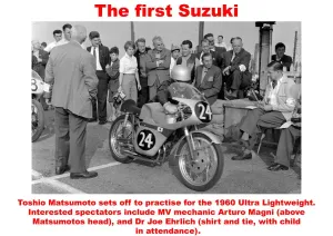 Retro Motorcycle Racing Images Drucke: The first Suzuki