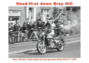 Classic Bike Racing Photos Drucke: Head-first down Bray Hill