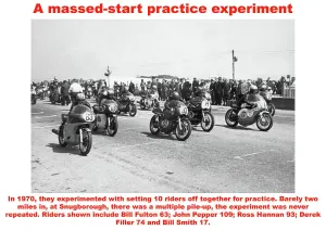 Classic Bike Racing Photos Drucke: A massed-start practice experiment