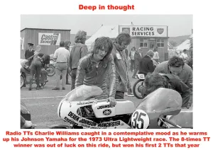 Classic Motorcycle Racing Pics Drucke: Deep in thought