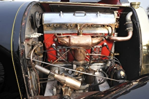 Classic Motor Museum Exhibits Drucke: Bugatti T18 Black Bess 1913 engine