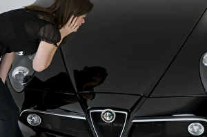 Luxury Car Photography Drucke: Female model with