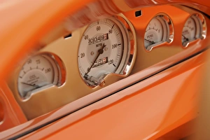 Vintage Ford Cars Drucke: Ford custom orange