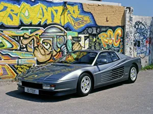 Drucke von Ferrari Testarossa Straßenkunst Graffiti Drucke: Ferrari Testarossa