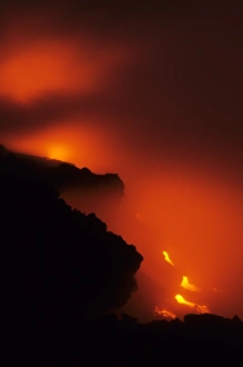 Kilauea Volcano Eruption Drucke: Active lava flow, Kilauea Volcano, Volcanoes N. P. Big Island, Hawaii