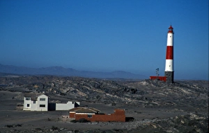 Southern Africa Landscape Drucke: Namibia Lighthouse at Diaz Point, Luderitz Peninsula, Namibia