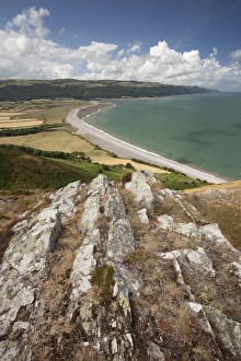 Exmoor National Park Drucke: View of coastline looking from coast path on Hurlstone Point