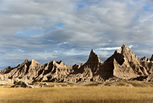 American Wilderness Drucke: View of prairie and eroded rock formations